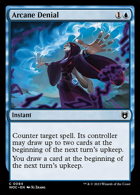 Arcane Denial — Wilds of Eldraine Commander #84, art by Xi Zhang