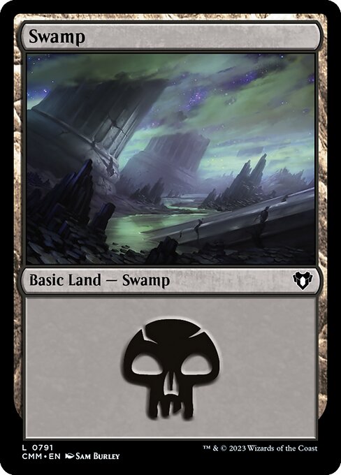 Swamp — Commander Masters #791, art by Sam Burley