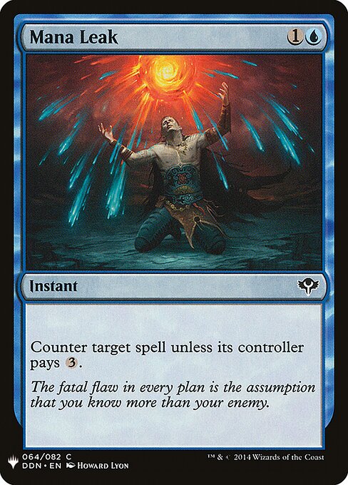 Mana Leak — The List #DDN-64, art by Howard Lyon
