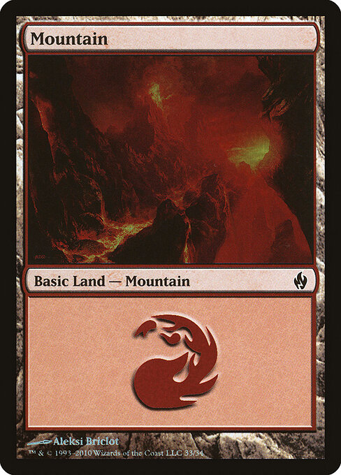Mountain — Premium Deck Series: Fire and Lightning #33, art by Aleksi Briclot