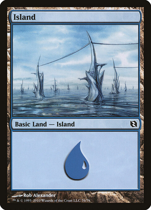 Island — Duel Decks: Elspeth vs. Tezzeret #76, art by Rob Alexander
