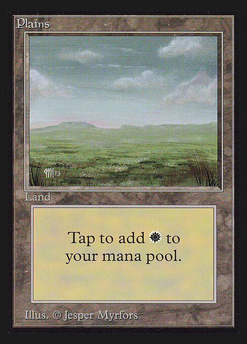 Plains — Intl. Collectors' Edition #290, art by Jesper Myrfors