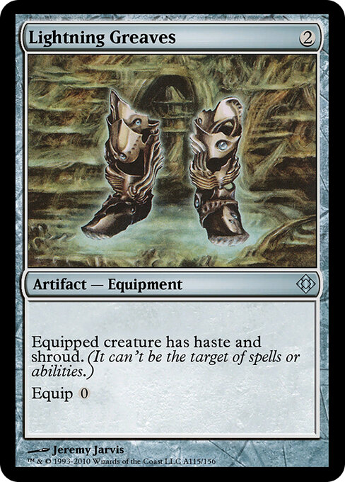 Lightning Greaves — Magic Online Theme Decks #A115, art by Jeremy Jarvis