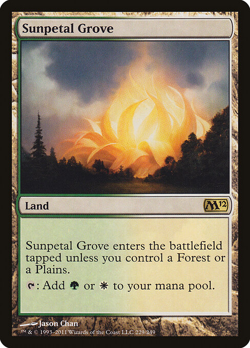 Sunpetal Grove — Magic 2012 #229, art by Jason Chan