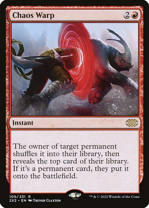 Chaos Warp — Double Masters 2022 #105, art by Trevor Claxton