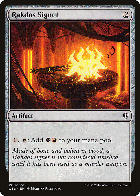Rakdos Signet — Commander 2016 #268, art by Martina Pilcerova