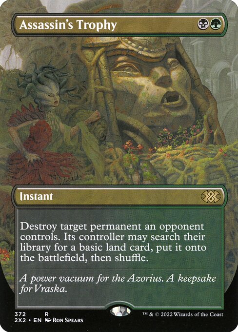 Assassin's Trophy — Double Masters 2022 #372, art by Ron Spears