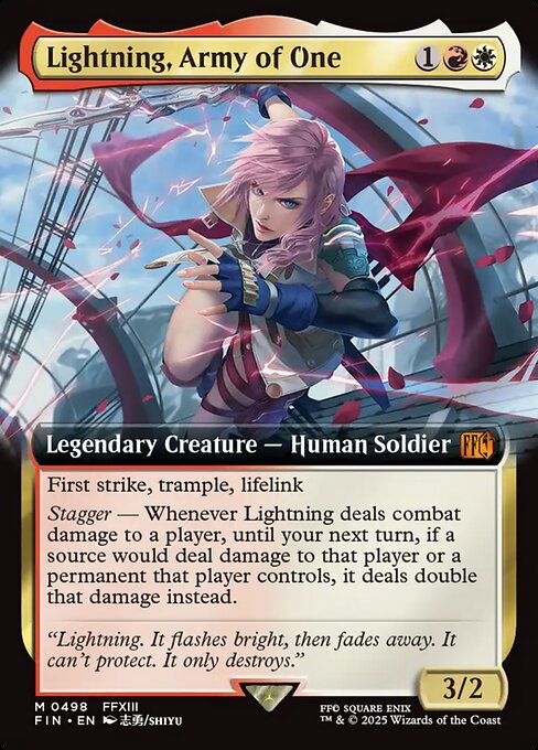 Lightning, Army of One — Final Fantasy #498, art by Shiyu