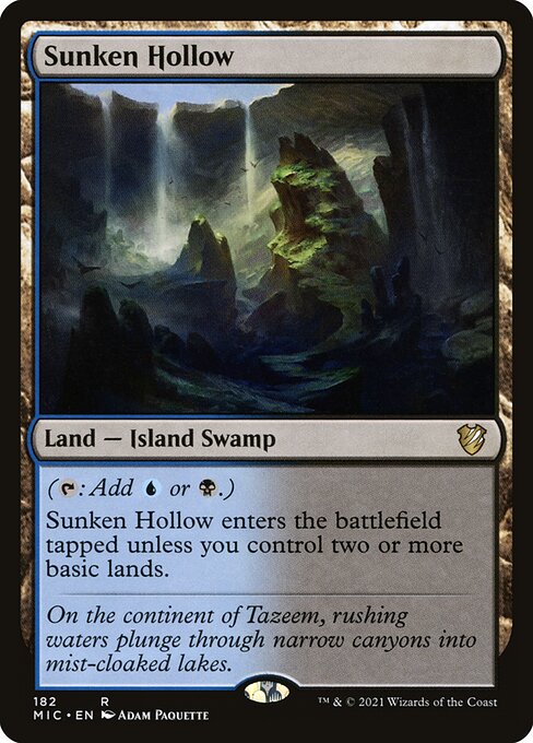 Sunken Hollow — Midnight Hunt Commander #182, art by Adam Paquette