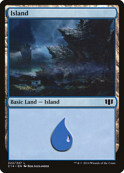 Island — Commander 2014 #322, art by Rob Alexander