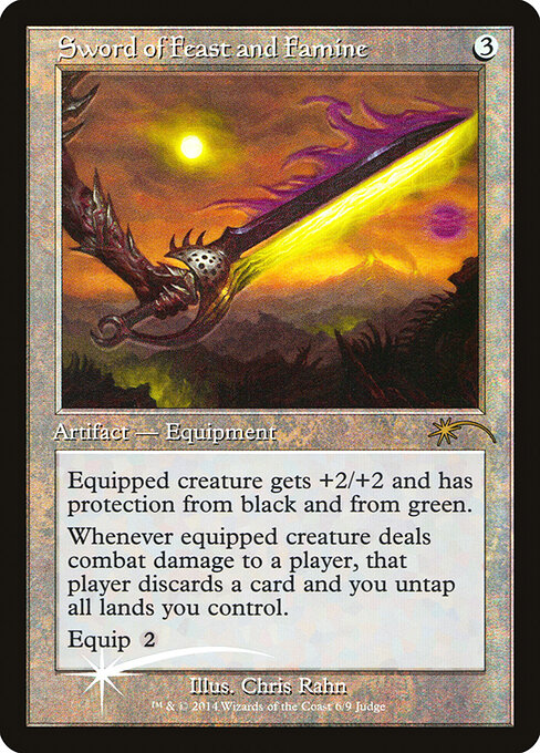 Sword of Feast and Famine — Judge Gift Cards 2014 #6, art by Chris Rahn