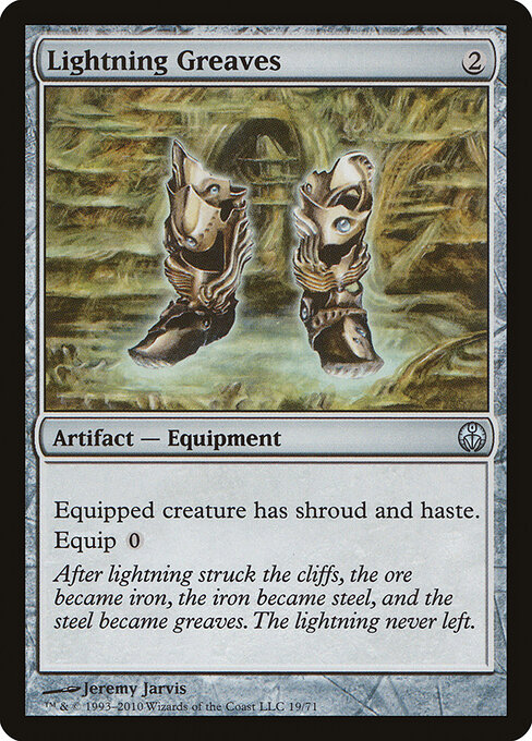 Lightning Greaves — Duel Decks: Phyrexia vs. the Coalition #19, art by Jeremy Jarvis