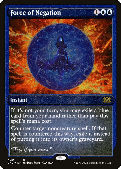 Force of Negation — Double Masters 2022 #429, art by Paul Scott Canavan