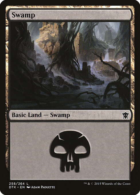 Swamp — Dragons of Tarkir #258, art by Adam Paquette