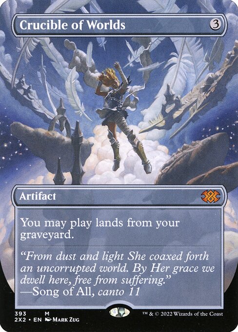 Crucible of Worlds — Double Masters 2022 #393, art by Mark Zug
