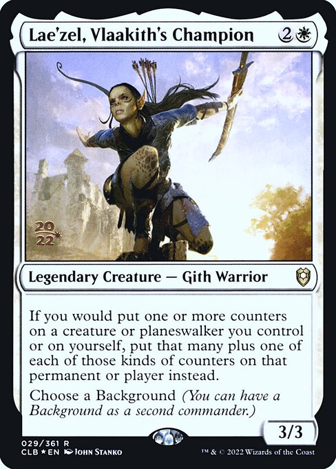 Lae'zel, Vlaakith's Champion — Battle for Baldur's Gate Promos #29s, art by John Stanko