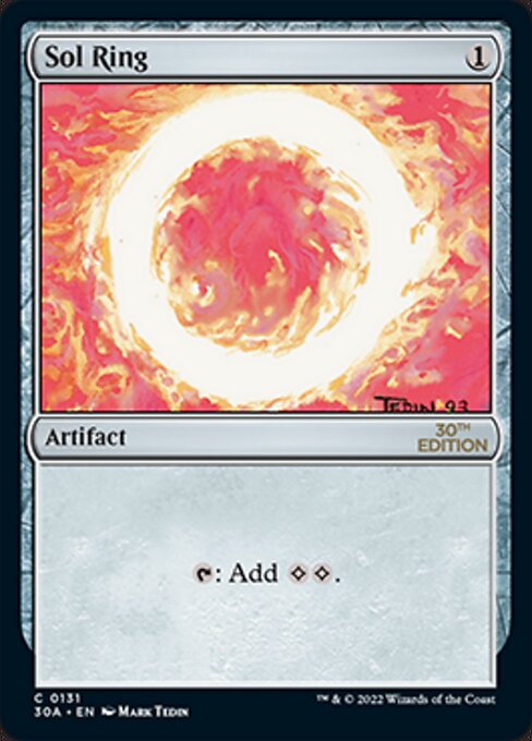 Sol Ring — 30th Anniversary Edition #131, art by Mark Tedin