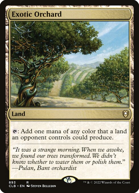 Exotic Orchard — Commander Legends: Battle for Baldur's Gate #893, art by Steven Belledin