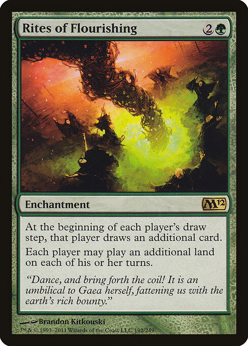 Rites of Flourishing — Magic 2012 #192, art by Brandon Kitkouski