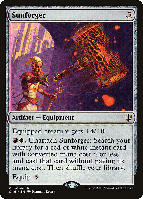 Sunforger — Commander 2016 #275, art by Darrell Riche