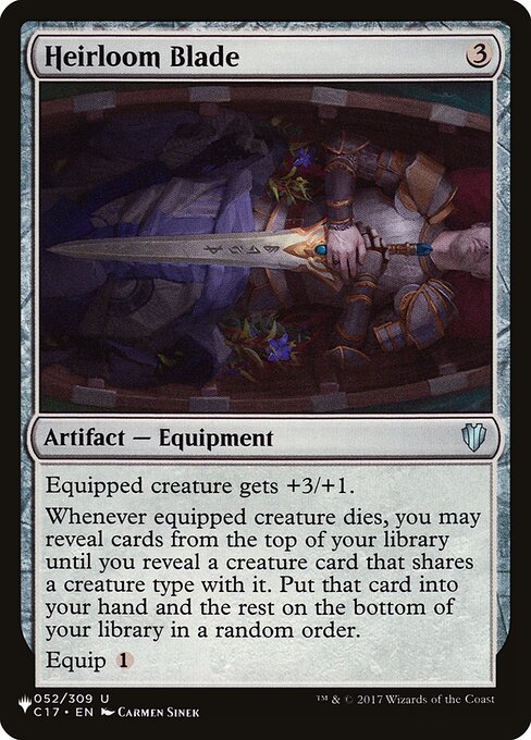 Heirloom Blade — The List #C17-52, art by Carmen Sinek