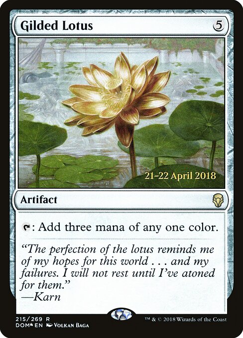 Gilded Lotus — Dominaria Promos #215s, art by Volkan Baǵa