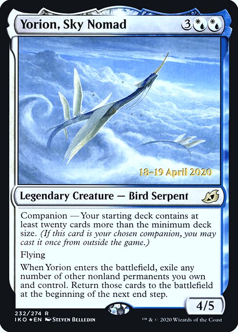 Yorion, Sky Nomad — Ikoria: Lair of Behemoths Promos #232s, art by Steven Belledin