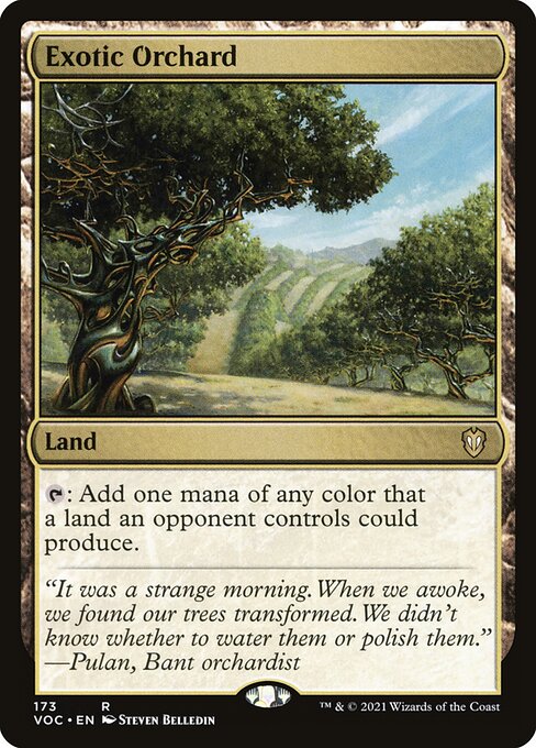 Exotic Orchard — Crimson Vow Commander #173, art by Steven Belledin