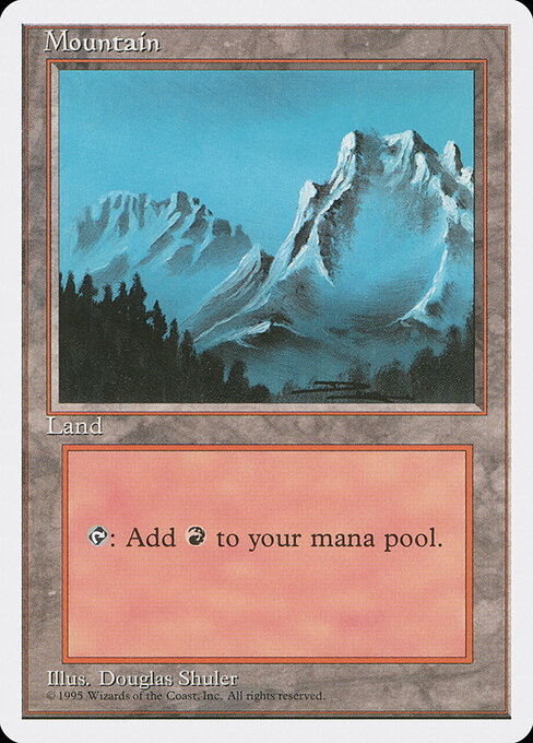 Mountain — Fourth Edition #374, art by Douglas Shuler