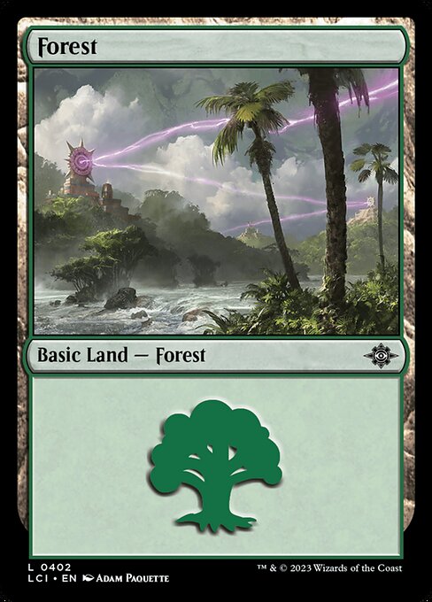 Forest — The Lost Caverns of Ixalan #402, art by Adam Paquette