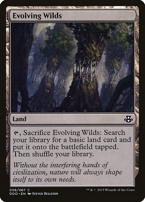 Evolving Wilds — Duel Decks: Elspeth vs. Kiora #58, art by Steven Belledin