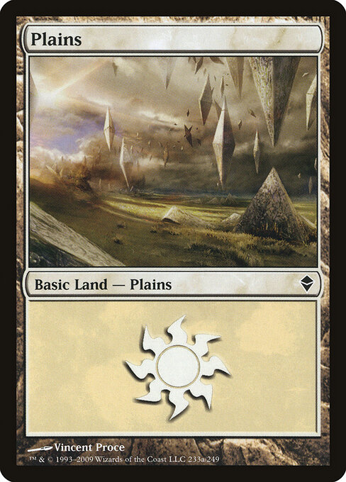 Plains — Zendikar #233a, art by Vincent Proce