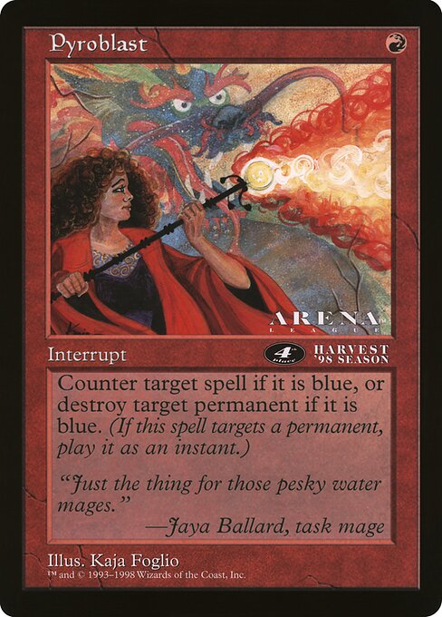Pyroblast — Oversized League Prizes #55, art by Kaja Foglio