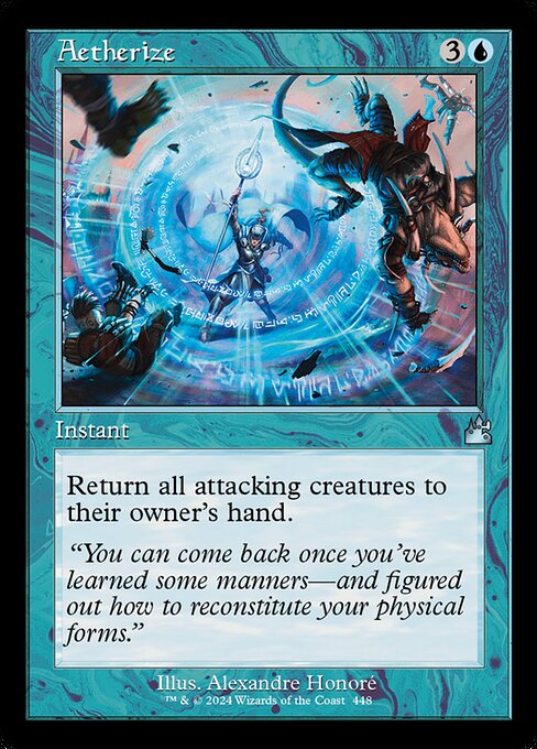 Aetherize — Ravnica Remastered #448, art by Alexandre Honoré