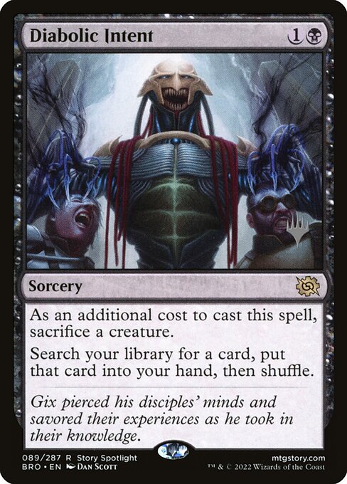 Diabolic Intent — The Brothers' War Promos #89p, art by Dan Murayama Scott