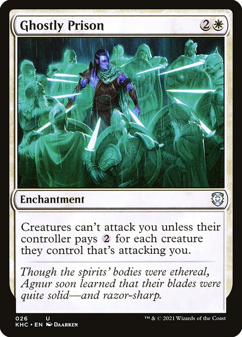 Ghostly Prison — Kaldheim Commander #26, art by Daarken