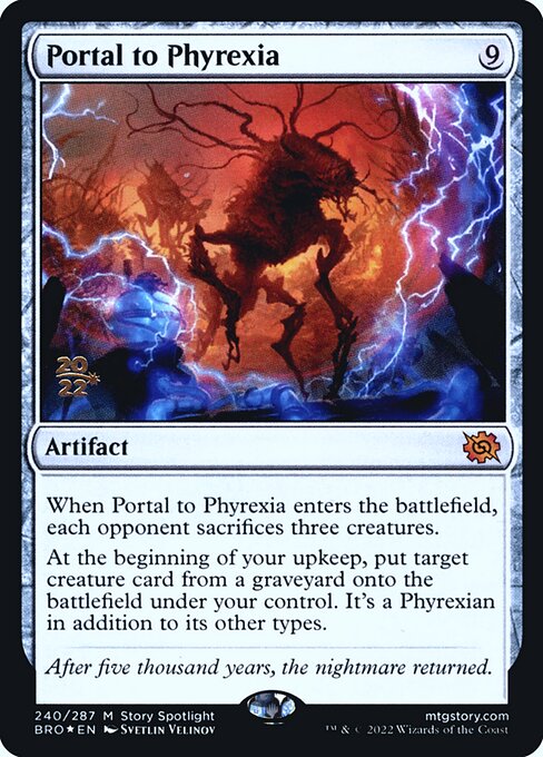 Portal to Phyrexia — The Brothers' War Promos #240s, art by Svetlin Velinov
