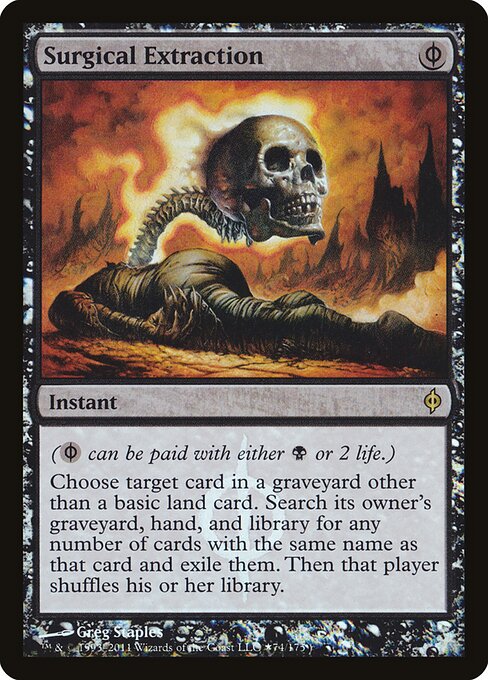 Surgical Extraction — New Phyrexia Promos #74★, art by Greg Staples