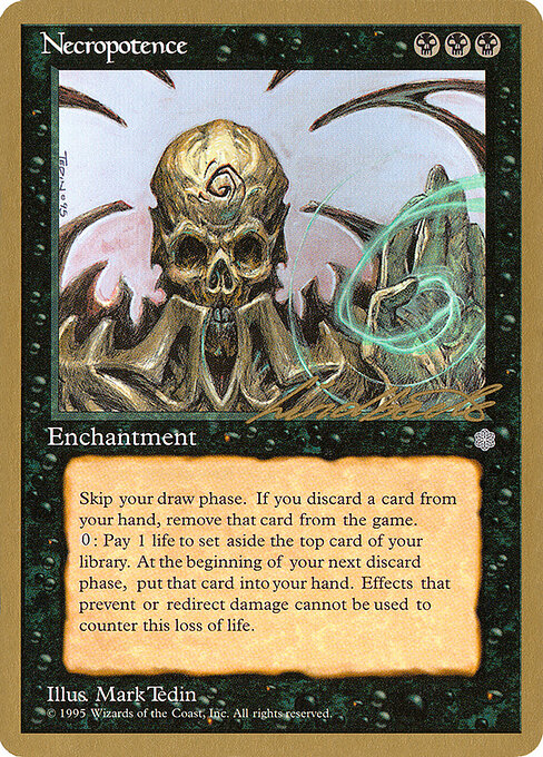 Necropotence — Pro Tour Collector Set #ll154, art by Mark Tedin