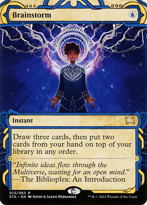 Brainstorm — Strixhaven Mystical Archive #13, art by Justin Hernandez & Alexis Hernandez