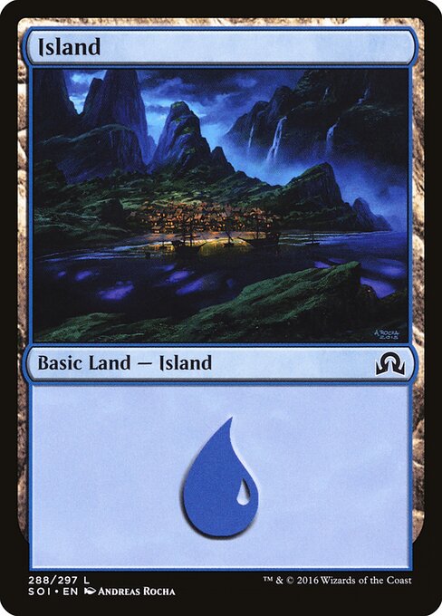 Island — Shadows over Innistrad #288, art by Andreas Rocha