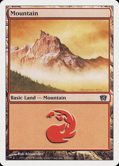 Mountain — Eighth Edition #346, art by Rob Alexander