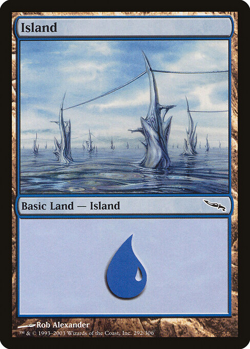 Island — Mirrodin #292, art by Rob Alexander