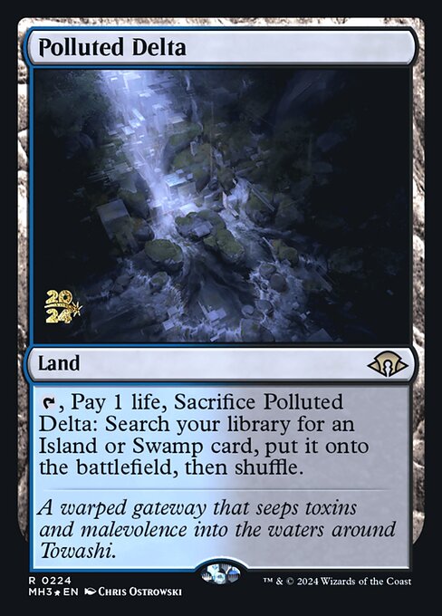 Polluted Delta — Modern Horizons 3 Promos #224s, art by Chris Ostrowski