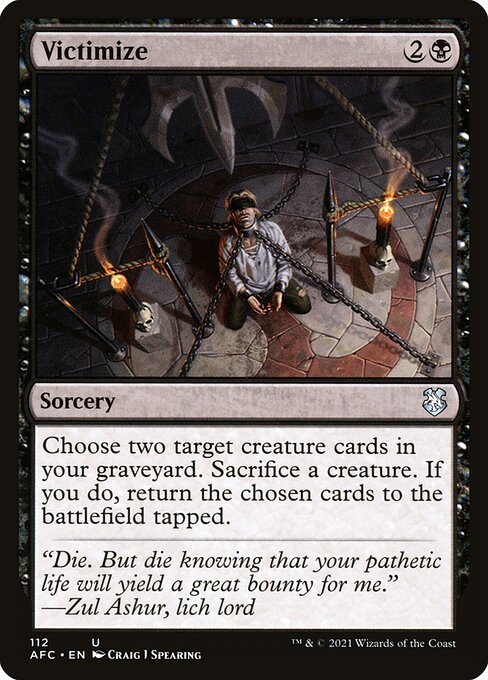 Victimize — Forgotten Realms Commander #112, art by Craig J Spearing