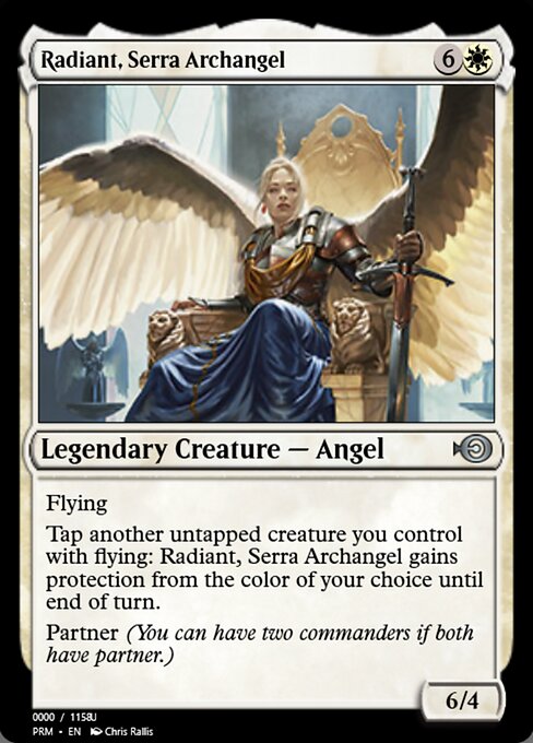 Radiant, Serra Archangel — Magic Online Promos #86316, art by Chris Rallis
