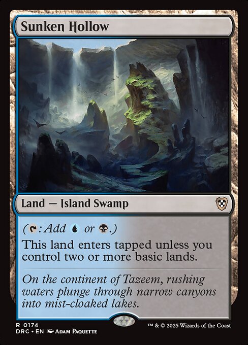 Sunken Hollow — Aetherdrift Commander #174, art by Adam Paquette