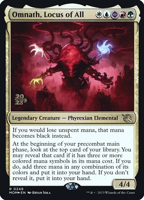 Omnath, Locus of All — March of the Machine Promos #249s, art by Bryan Sola