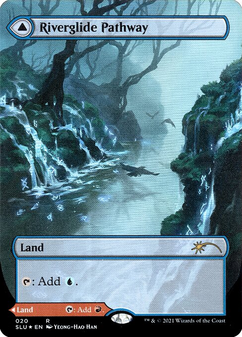 Riverglide Pathway // Lavaglide Pathway — Secret Lair: Ultimate Edition #20, art by Yeong-Hao Han