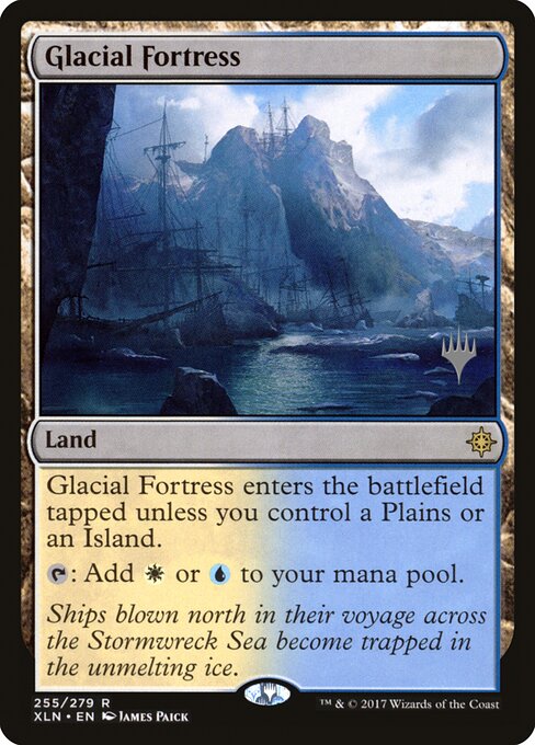 Glacial Fortress — Ixalan Promos #255p, art by James Paick